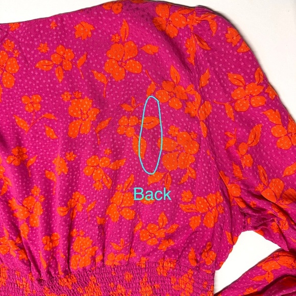 NEW! Draper James RSVP Hot Pink Orange Floral Wrap Top Fit Flare Dress 2X - Picture 15 of 16